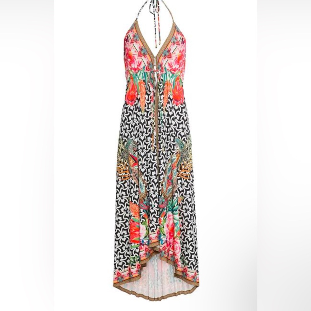 VENUS Maxi Floral Print Halter Dress Large